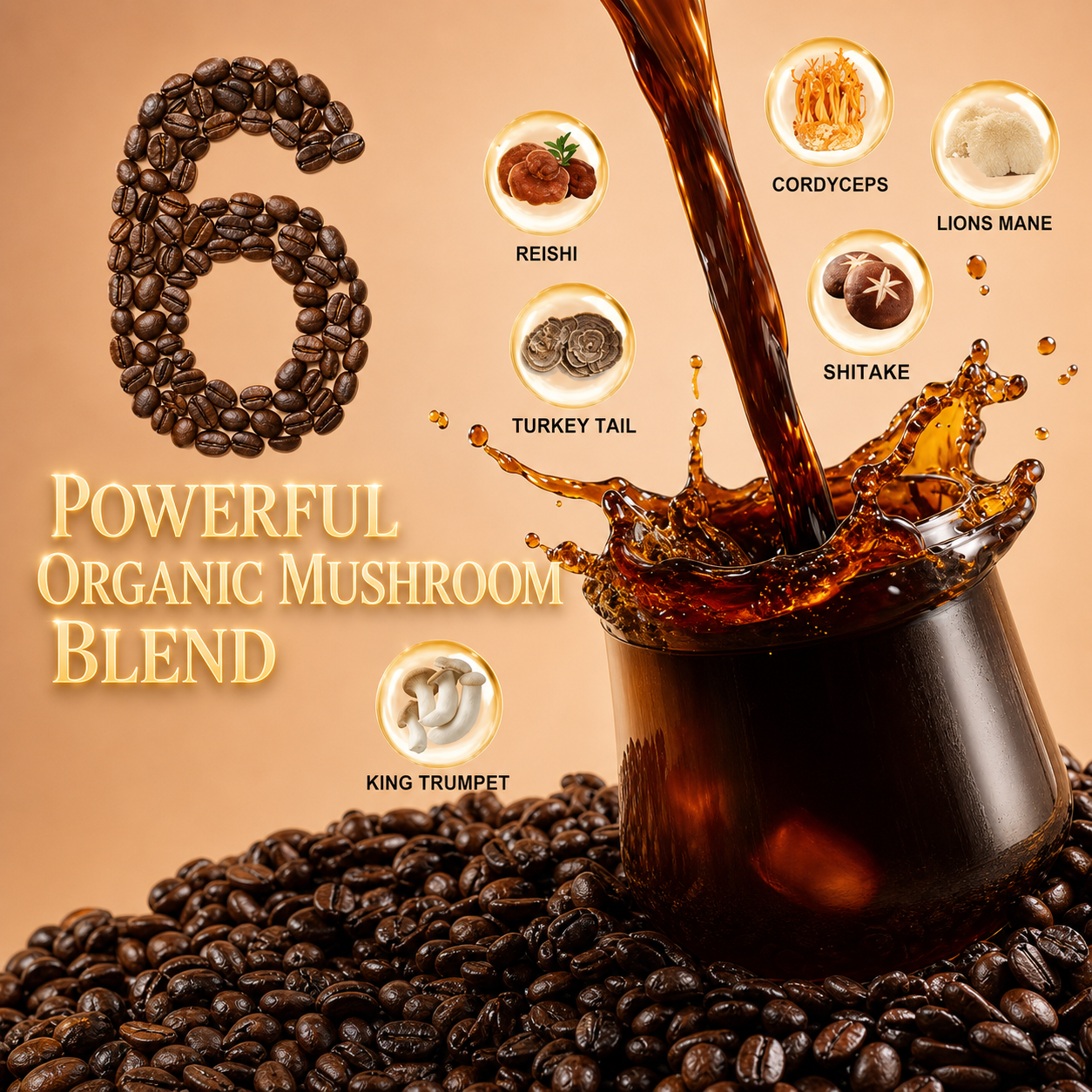 6 Natural Mushroom Coffee