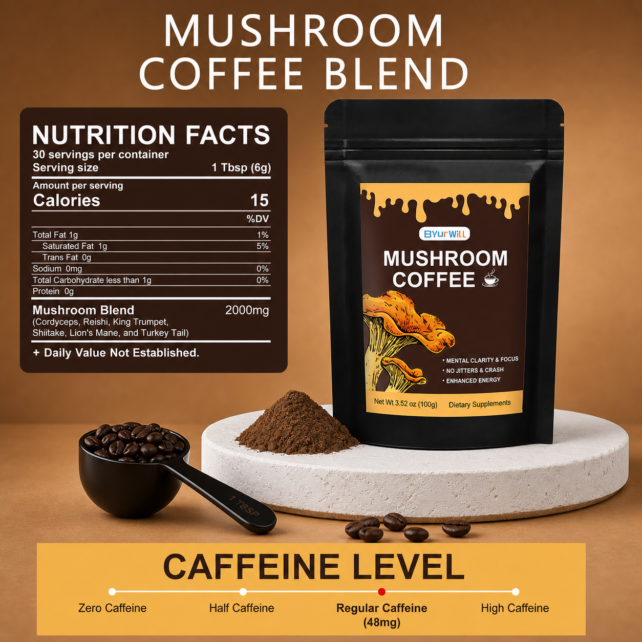 6 Natural Mushroom Coffee