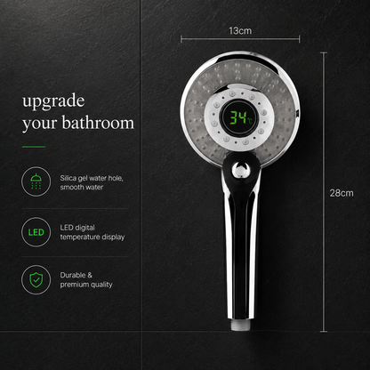 Showersense, LED Temperature Control Shower Head
